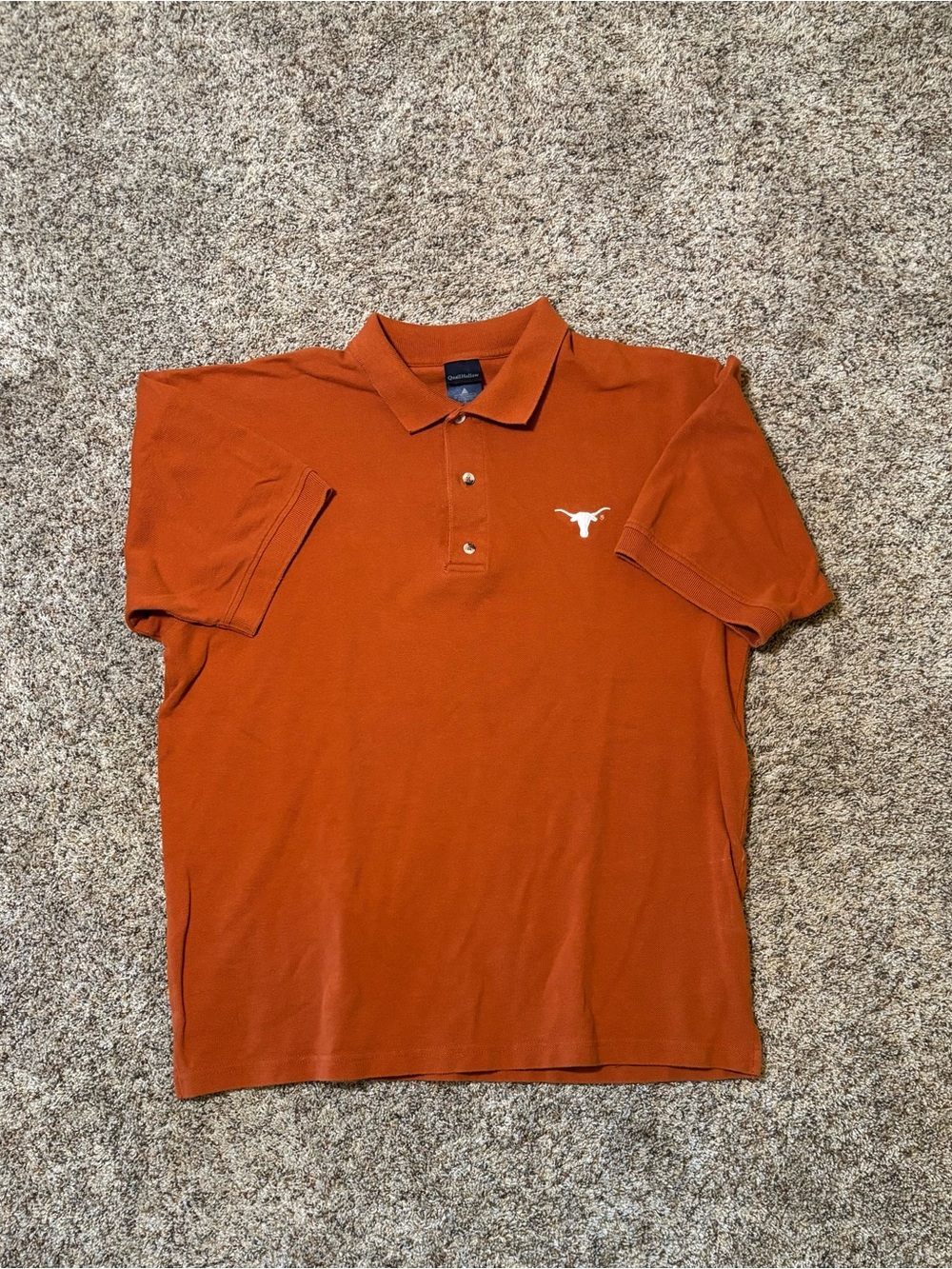 313. University of Texas Longhorns Orange Polo Shirt, Size L